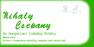 mihaly csepany business card